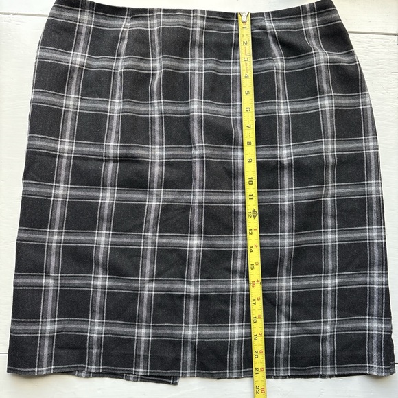 Vintage Plus Size 90s black & white plaid punk alt emo mini skirt Size 16 - Picture 6 of 7